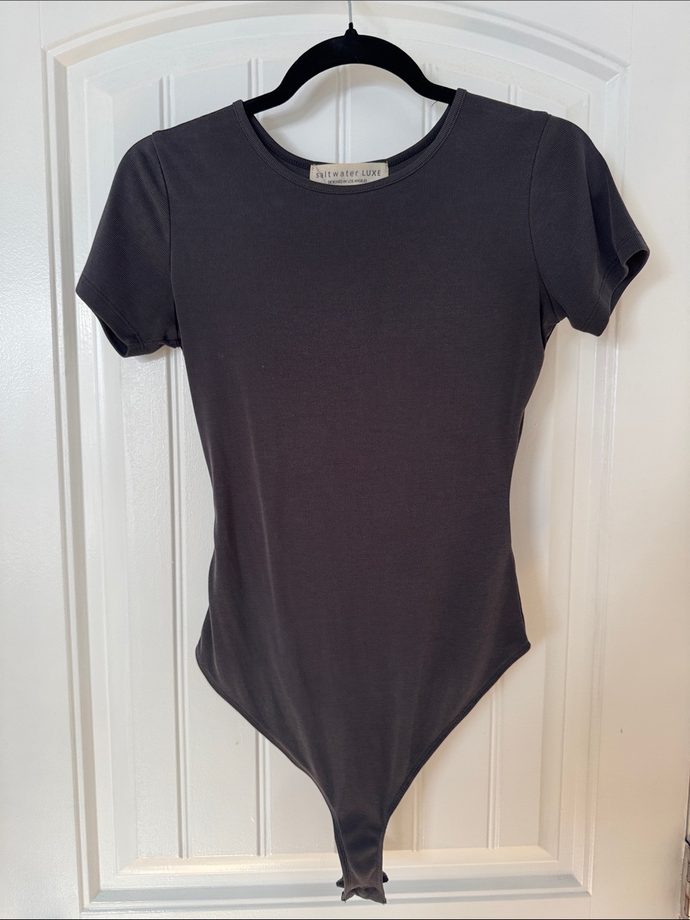saltwater LUXE Charcoal Short-Sleeve Bodysuit